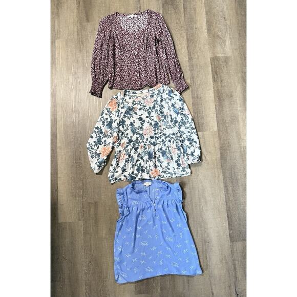 Ann Taylor Loft Tops - Ann Taylor Loft Tops Blouse LOT 3 Floral Long /short Sleeve Women’s Size Small